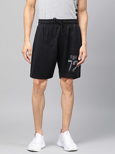 

French Connection Men Navy Blue Solid Regular Fit Regular Shorts