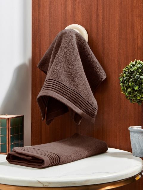 

DDecor Unisex Set Of 2 Brown Solid 500 GSM Live Beautiful Hand Towels