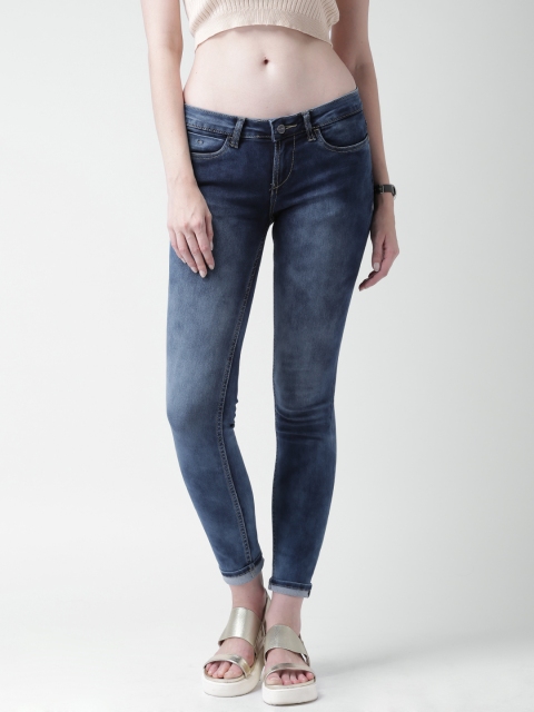 

Mast & Harbour Blue Washed Stretch Skinny Fit Stretchable Jeans