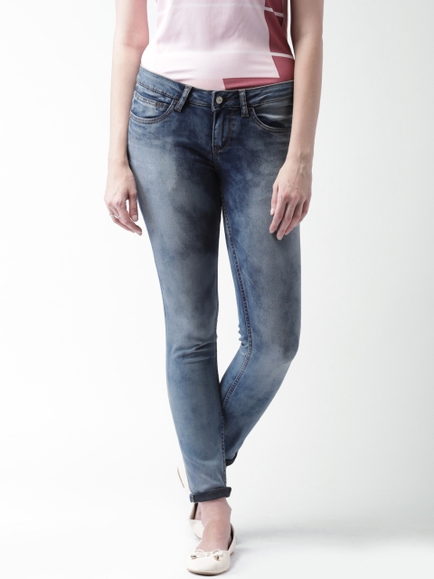 

Mast & Harbour Women Blue Skinny Fit Mid Rise Clean Look Jeans