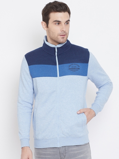 

Crimsoune Club Men Blue Colourblocked Sweatshirt