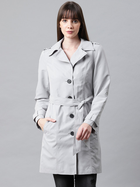 

Marks & Spencer Women Grey Longline Trenchcoat