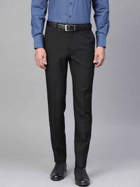 

Marks & Spencer Men Black Skinny Fit Solid Formal Trousers