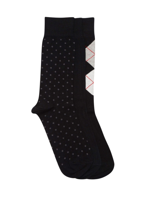 

Marks & Spencer Men Pack Of 3 Black Above Ankle Length Socks