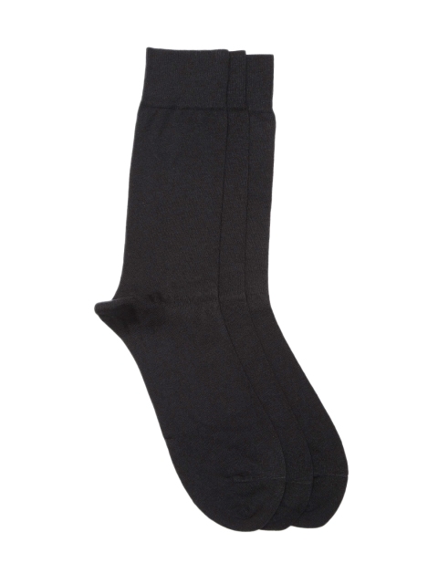 

Marks & Spencer Men Pack of 3 Black Solid Above Ankle-Length Socks