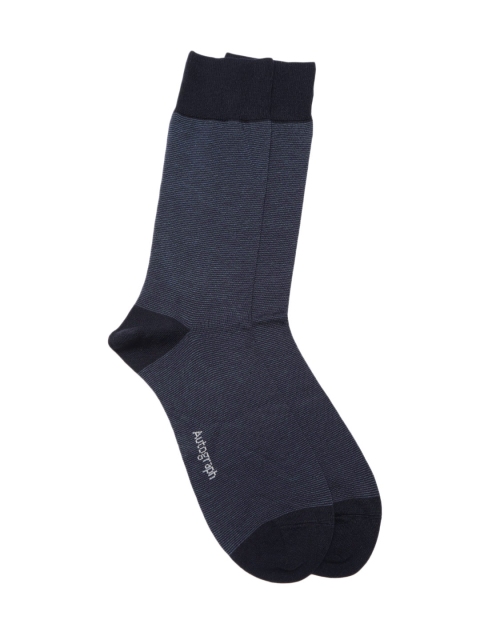 

Marks & Spencer Men Navy Pinstriped Above Ankle Length Socks, Navy blue