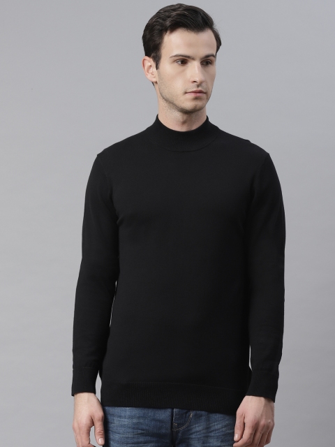

Marks & Spencer Men Black Solid Round Neck Pullover
