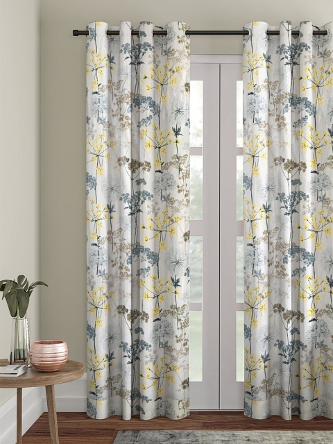 

eyda Off-White Single Long Door Curtain