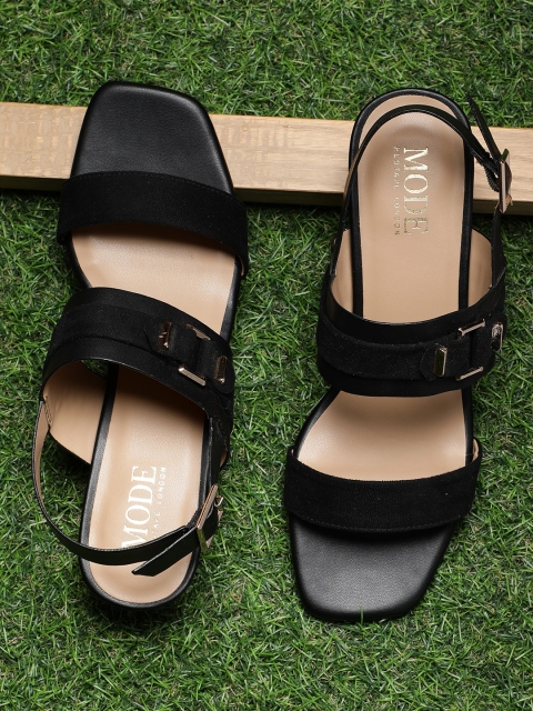 

Mode by Red Tape Women Black Solid Block Heels
