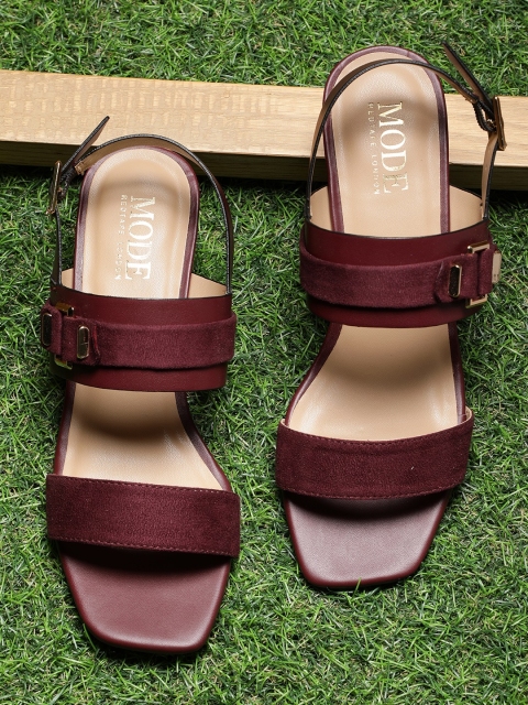 

Mode by Red Tape Women Maroon Solid Sandals