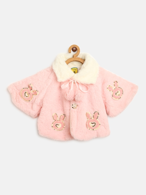 

Lil Lollipop Girls Pink Patchwork Faux Fur Tailored Jacket