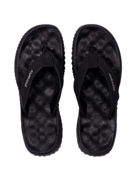 

Solethreads Men Black Printed Thong Flip-Flops
