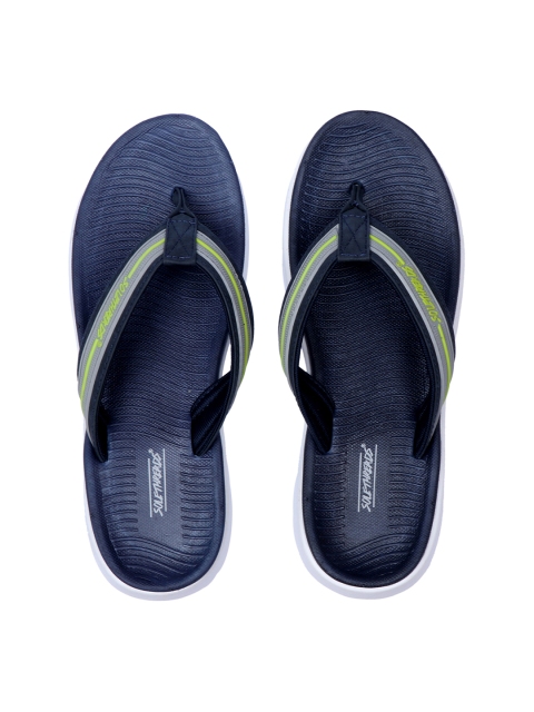

Solethreads Men Navy Blue Striped Thong Flip-Flops