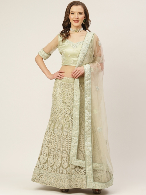 

Shaily Sea Green Semi-Stitched Lehenga & Unstitched Blouse with Dupatta