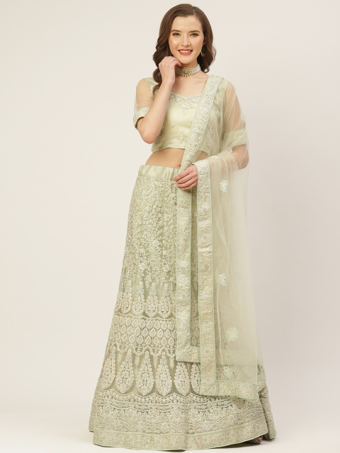 

Shaily Sea Green Semi-Stitched Lehenga & Unstitched Blouse with Dupatta