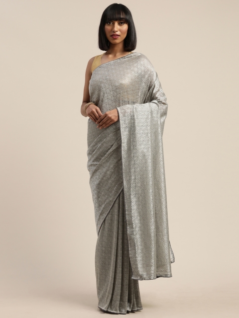 

Nanda Silk Mills Grey Woven Design Brasso Saree