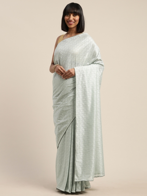 

Nanda Silk Mills Sea Green Woven Design Brasso Saree