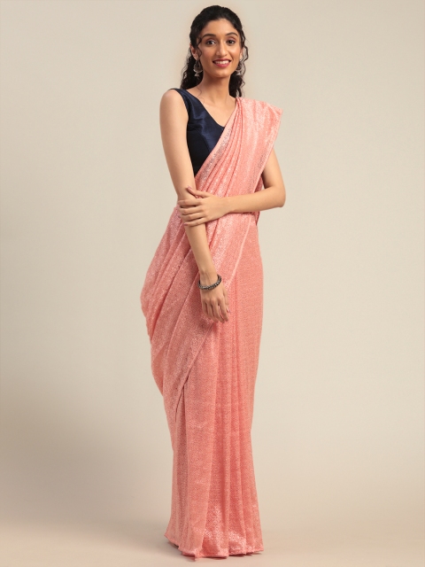 

Nanda Silk Mills Pink Woven Design Brasso Saree