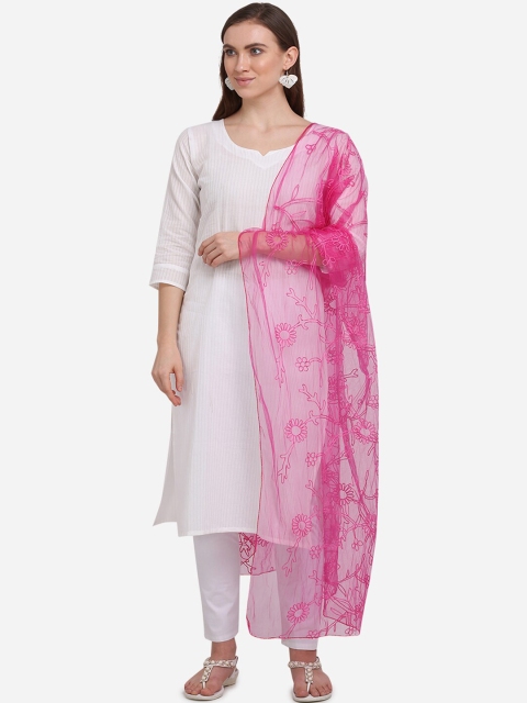 

mf Pink Embroidered Dupatta