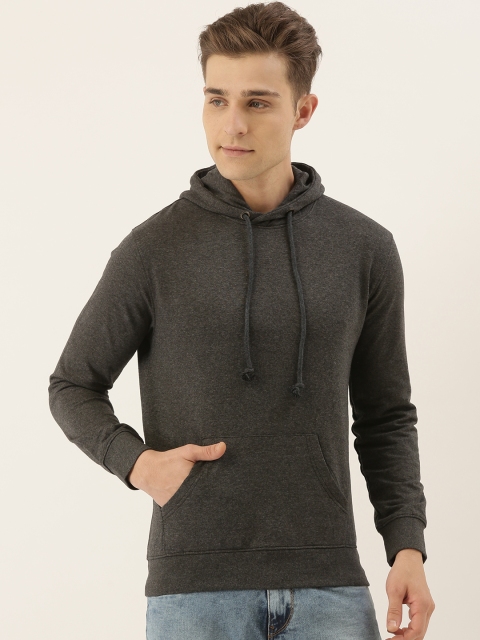 

ARISE Men Black Solid Hooded Pullover Sweatshirt