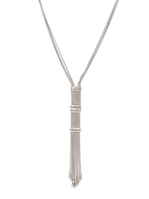 

RICHEERA Silver Plated Layered & Tasseled Necklace
