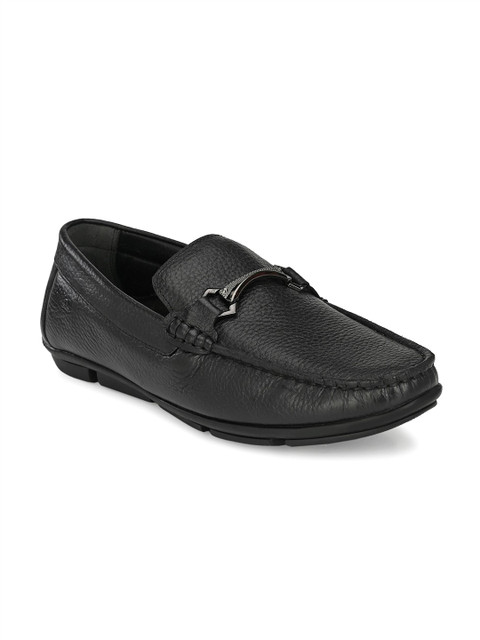 

Hitz Men Black Leather Loafers