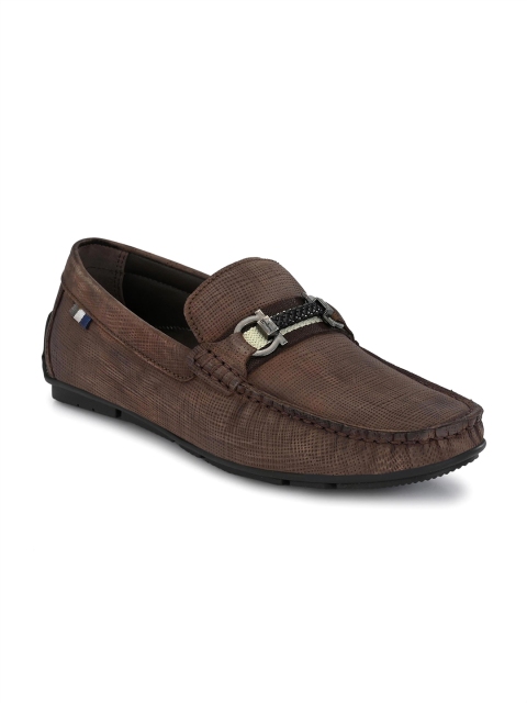 

Hitz Men Brown Leather Loafers