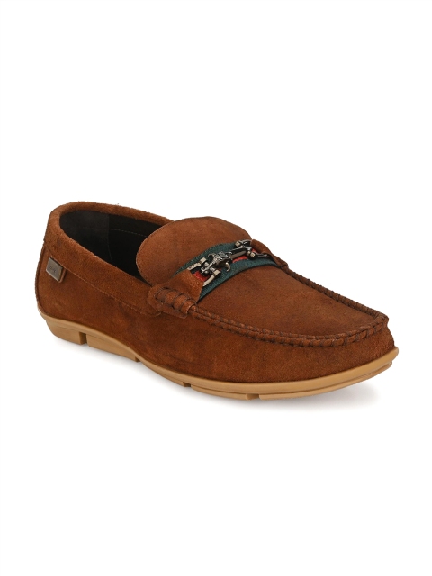 

Hitz Men Brown Suede Loafers