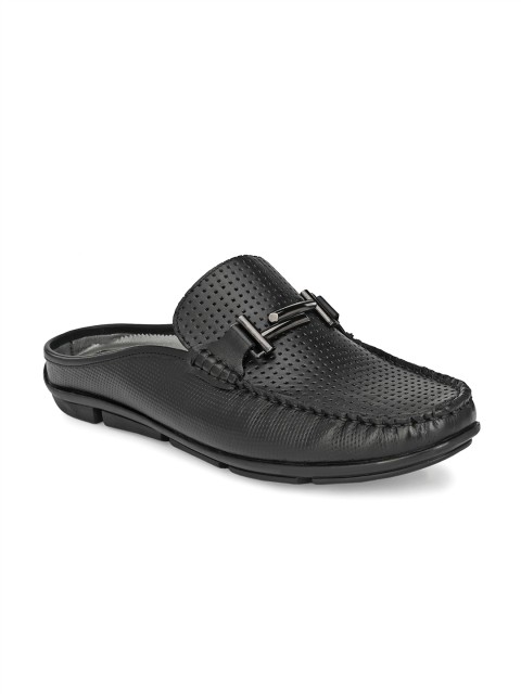 

Hitz Men Black Leather Loafers