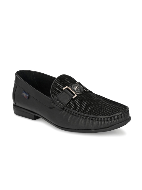 

Hitz Men Black Leather Loafers