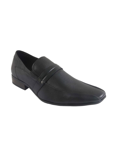 

Hitz Men Black Solid Leather Slip-On