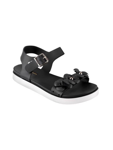 

Shoetopia Women Black Solid Open Toe Flats
