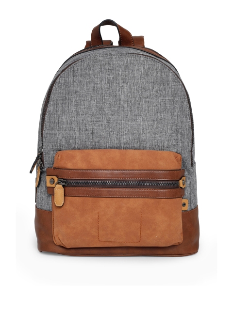 

ALDO Men Grey & Beige Colourblocked Backpack