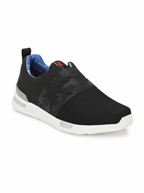 

Hitz Men Black Textile Running Shoes