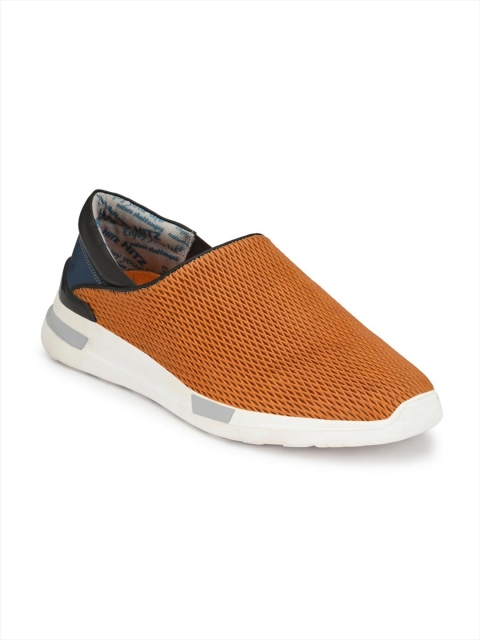 

Hitz Men Tan Brown Leather Walking Shoes