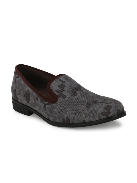 

Hitz Men Grey & Black Camo Printed Loafers