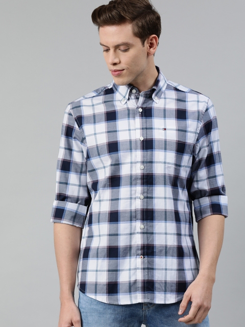 

Tommy Hilfiger Men Multicoloured Regular Fit Checked Casual Shirt, Multi