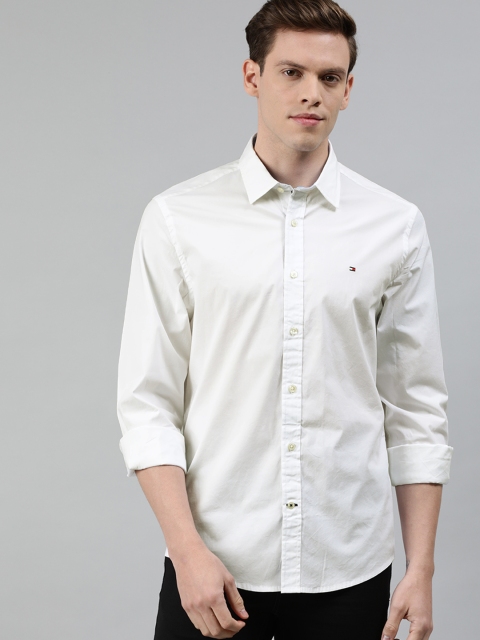 

Tommy Hilfiger Men White Regular Fit Solid Casual Shirt