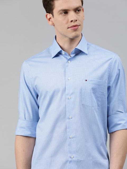 

Tommy Hilfiger Men Blue Regular Fit Solid Casual Shirt