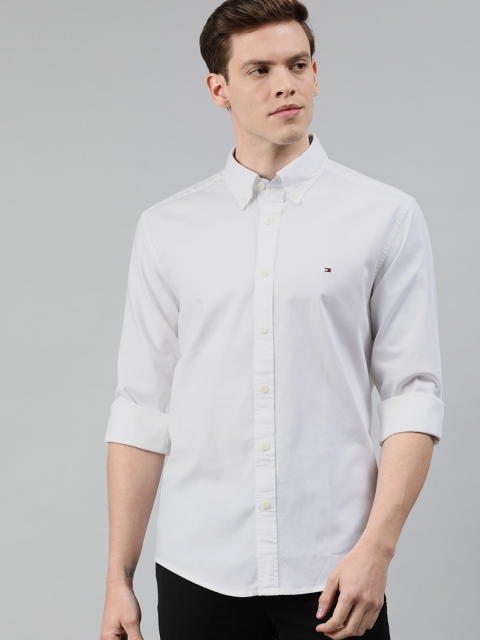 

Tommy Hilfiger Men White Regular Fit Solid Casual Shirt