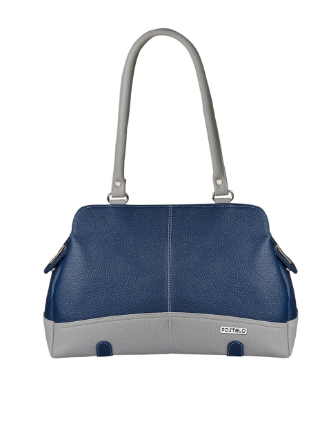 

Fostelo Blue & Grey Solid Shoulder Bag