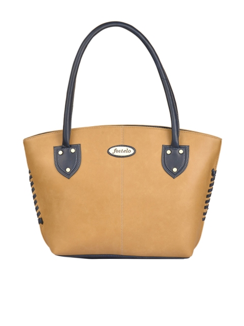 

Fostelo Beige & Navy Blue Solid Shoulder Bag