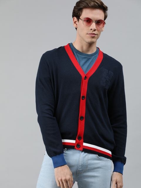 

Tommy Hilfiger Men Navy Blue Solid Cardigan Sweater