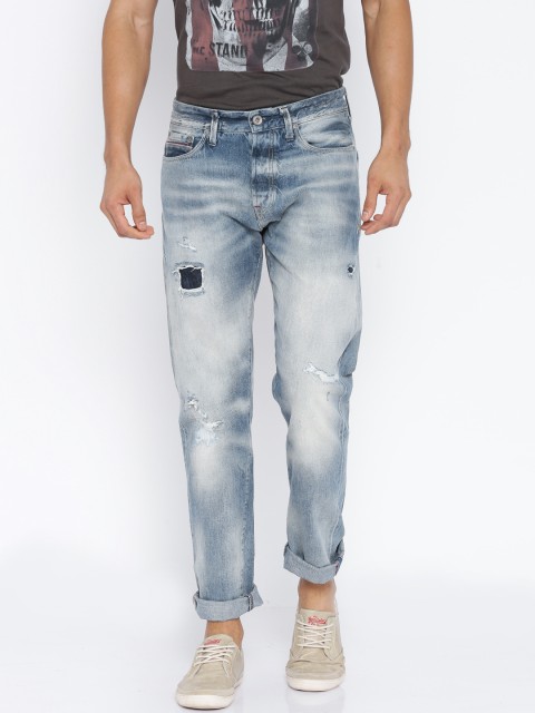 

Jack & Jones Blue Distressed Jeans