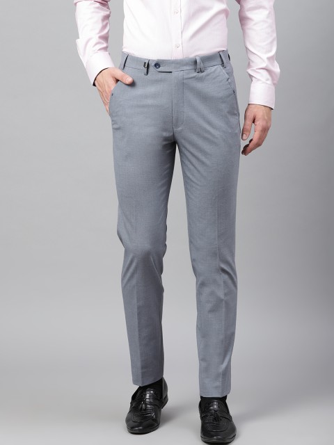 

Park Avenue Men Grey Neo Regular Fit Solid Formal Trousers