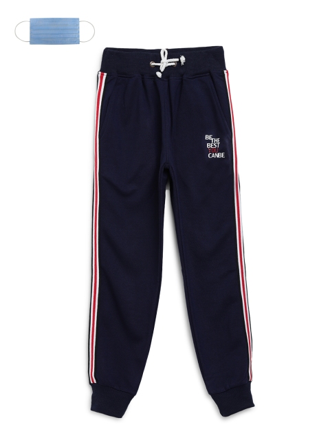 

Lil Tomatoes Boys Navy Blue Solid Joggers