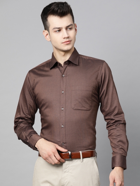 

Raymond Men Brown Contemporary Regular Fit Solid Formal Shirt
