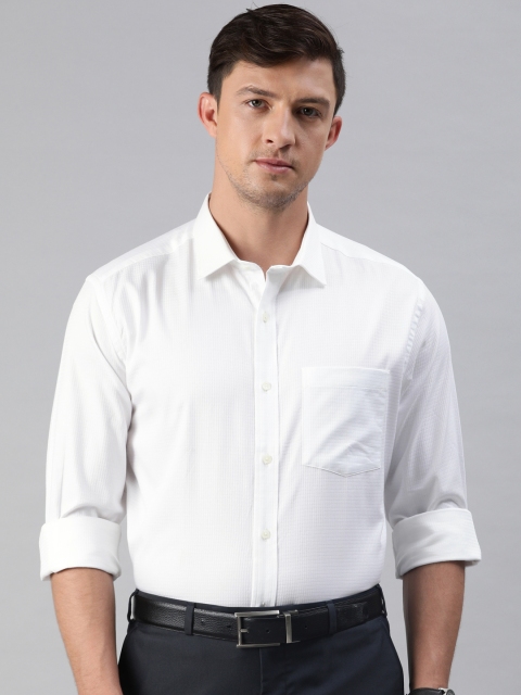 

Park Avenue Men White Regular Fit Self Design Formal Shirt