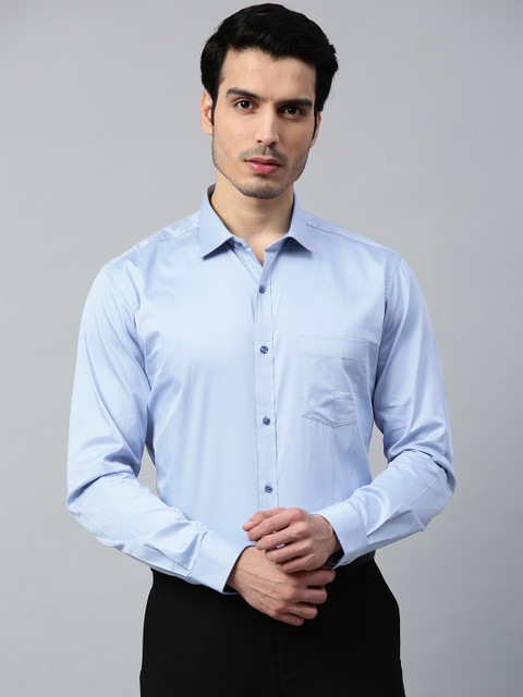 

Park Avenue Men Blue Super Slim Fit Solid Formal Shirt