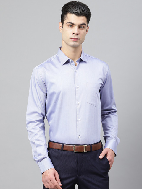

Park Avenue Men Blue Slim Fit Solid Giza Cotton Formal Shirt
